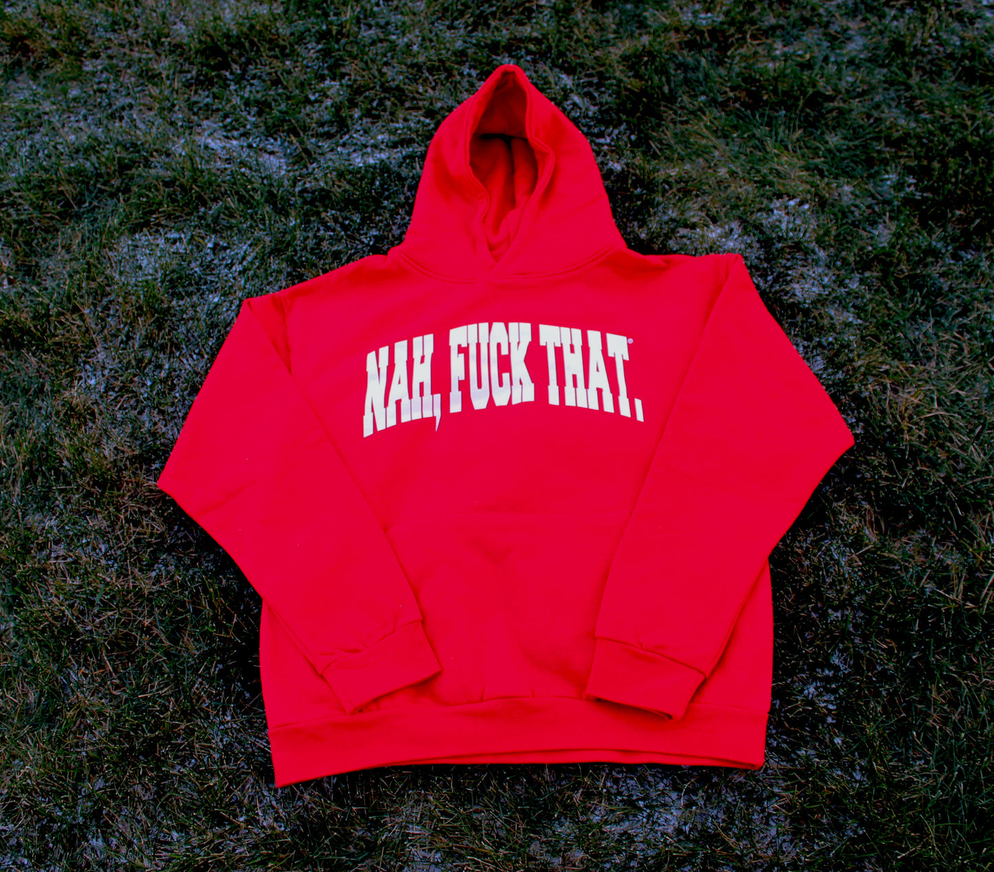 OVERSIZED RED SIGNATURE HOODIE