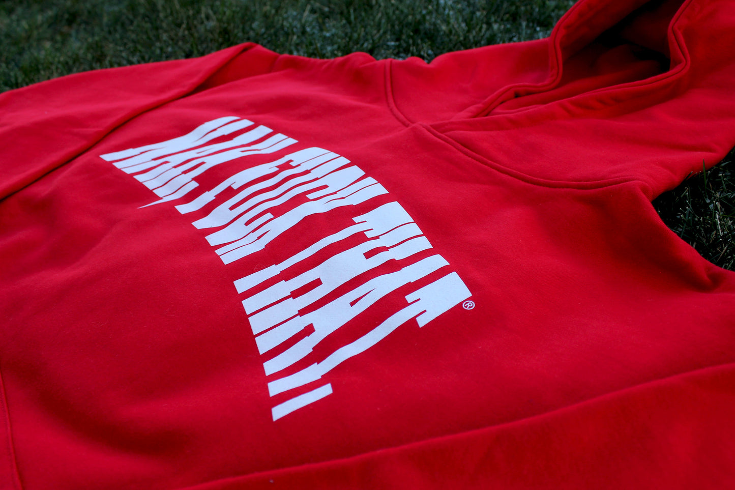 OVERSIZED RED SIGNATURE HOODIE