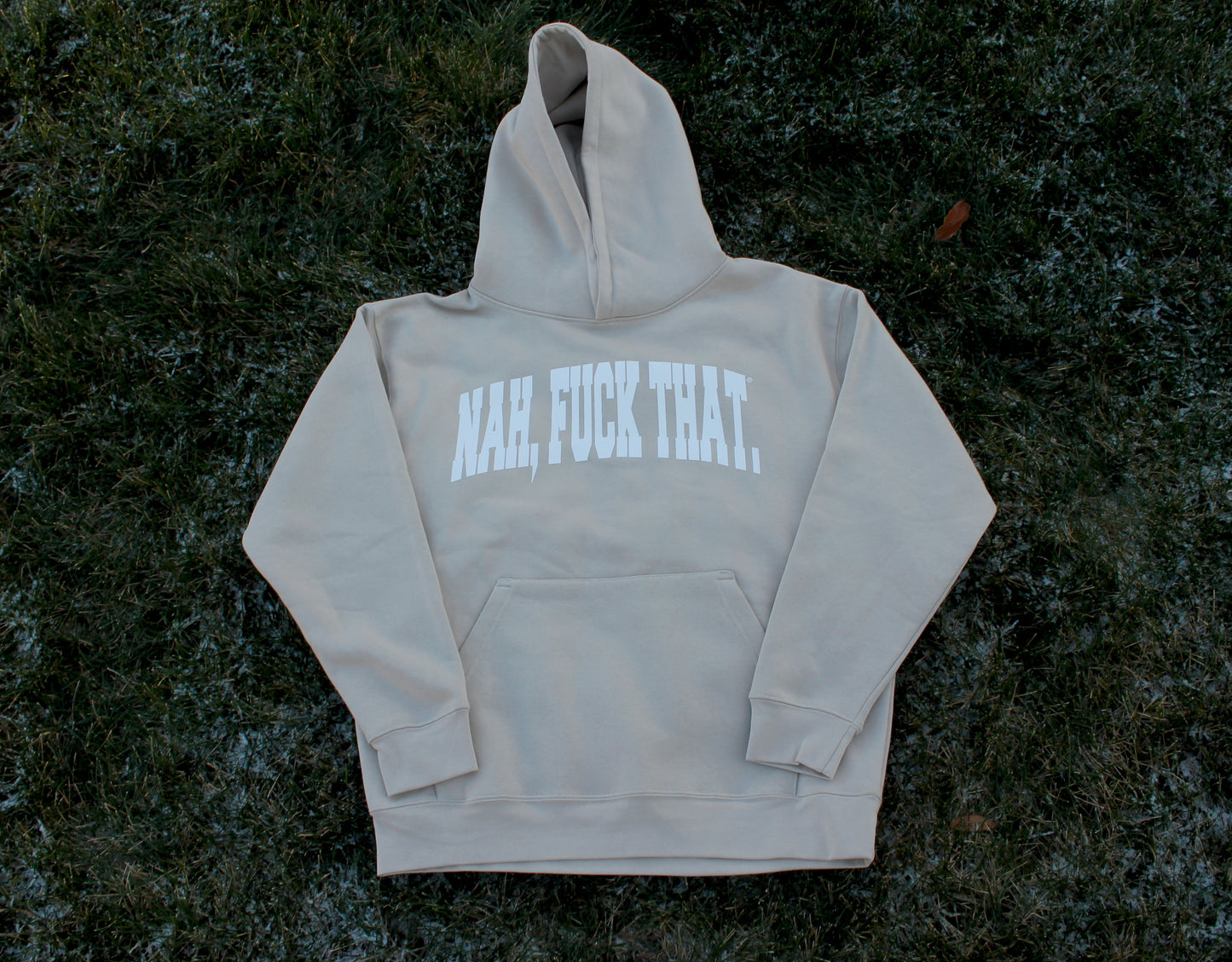 OVERSIZED WINTER WHITE SIGNATURE HOODIE