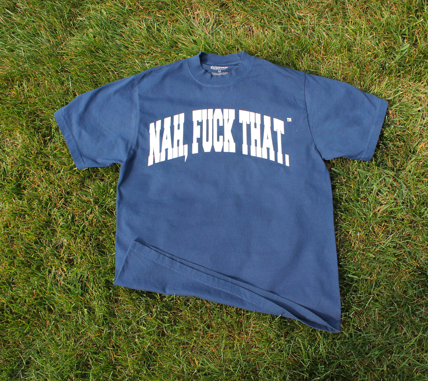 OVERSIZED INDIGO BLUE SIGNATURE TEE