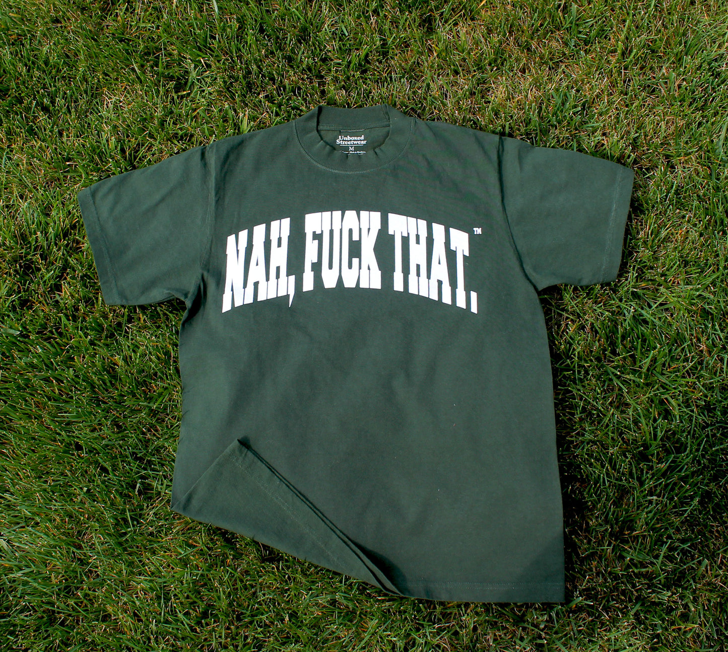 OVERSIZED FOREST GREEN SIGNATURE TEE